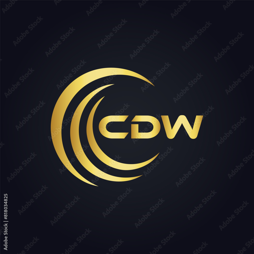 Obraz premium CDW logo. C D W design. White CDW letter. CDW, C D W letter logo design. C D W letter logo design in FIVE, FOUR, THREE, style. letter logo set in one artboard. C D W letter logo vector design.