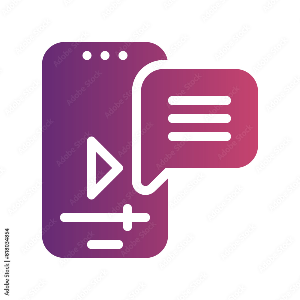 streaming flat gradient icon streaming flat gradient icon