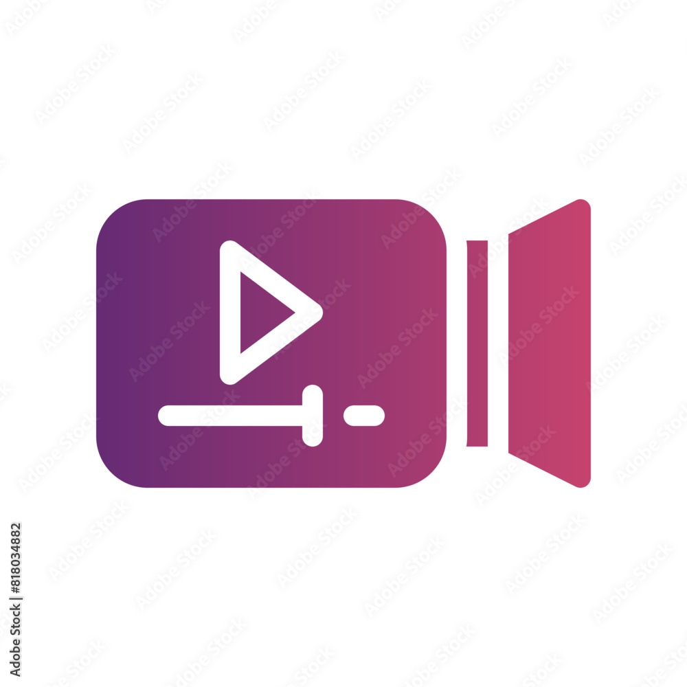 video camera flat gradient icon video camera flat gradient icon