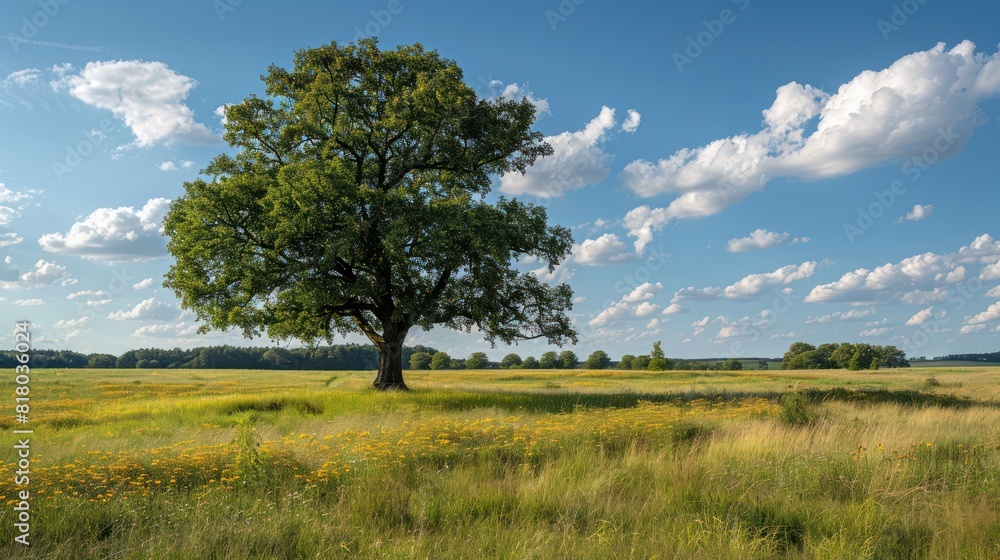Nature's Majesty: Oak Tree Crown in the Wilderness Nature's Majesty: Oak Tree Crown in the Wilderness