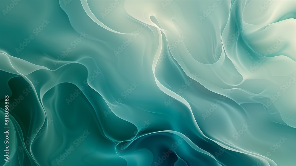 Abstract Fluid Art with Blue and Green Gradient Waves Abstract Fluid Art with Blue and Green Gradient Waves