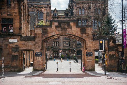Historic Architecture of the University of Glasgow's Main Gate