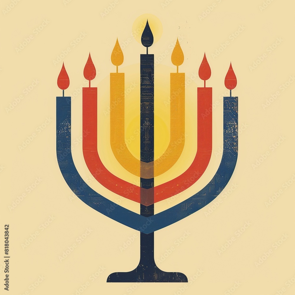 A minimalist art piece of the menorah, utilizing negative space and gentle lines to accentuate the beauty and spiritual significance of this symbol, capturing the essence of light A minimalist art piece of the menorah, utilizing negative space and gentle lines to accentuate the beauty and spiritual significance of this symbol, capturing the essence of light