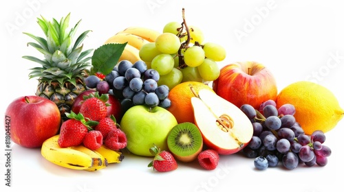 An assortment of fruits.