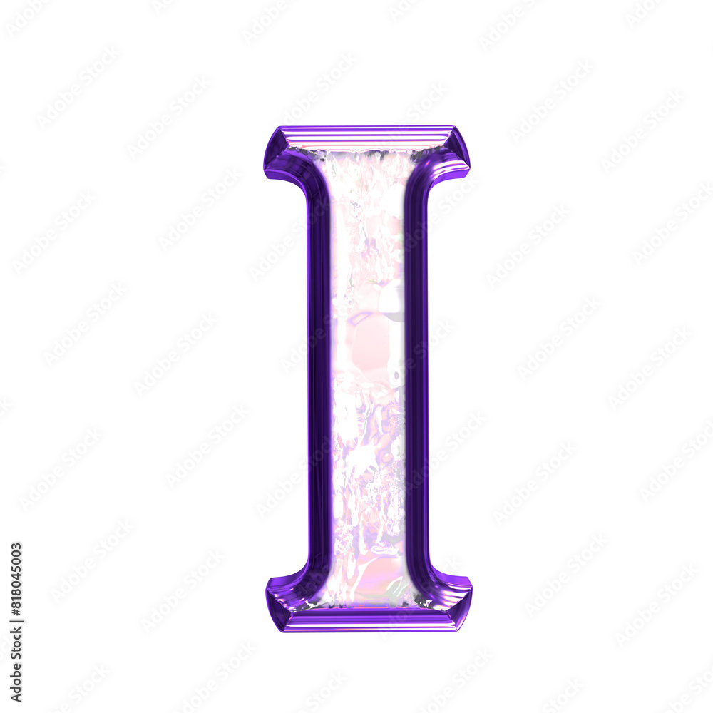 Ice symbol in a purple frame. letter i Ice symbol in a purple frame. letter i