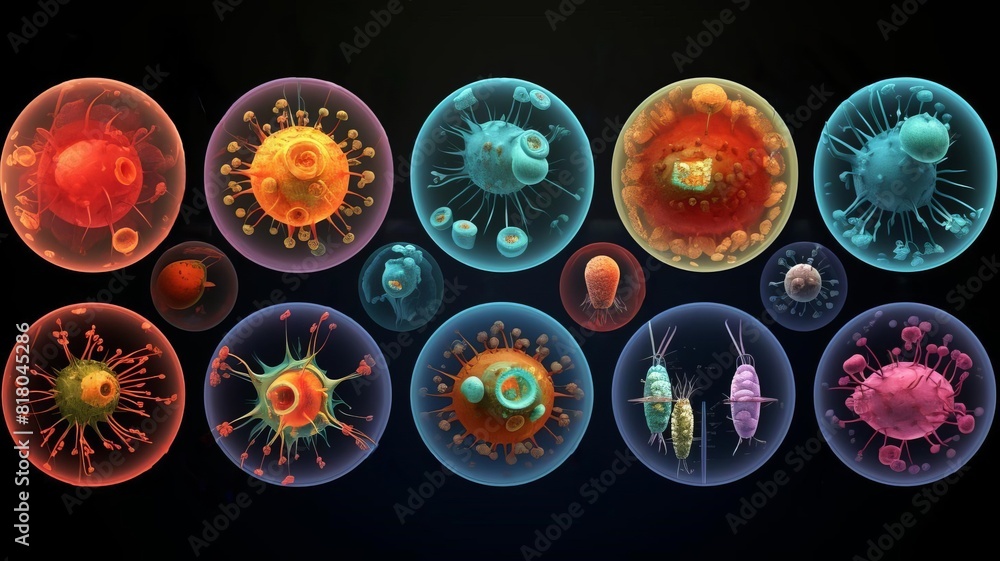 Design a visual of the stages of stem cell differentiation into various ...