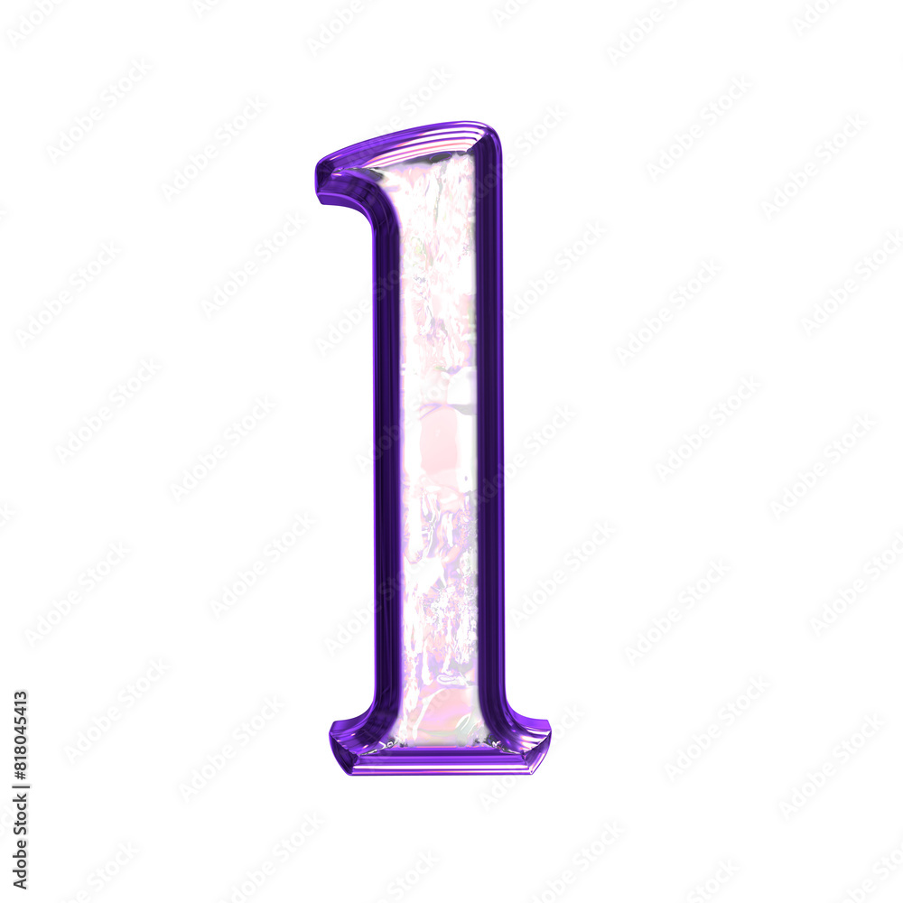 Ice symbol in a purple frame. letter l Ice symbol in a purple frame. letter l