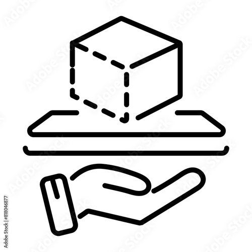 Scalable linear icon of an ar device 