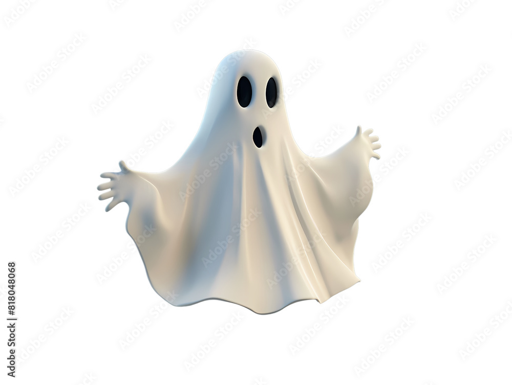 cute white cloth ghost confused and shocked cute white cloth ghost confused and shocked