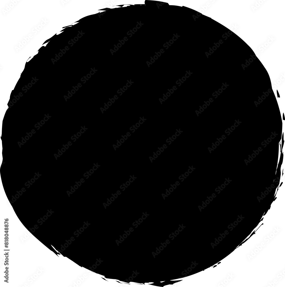 Circle ink brush stroke, round shape Circle ink brush stroke, round shape