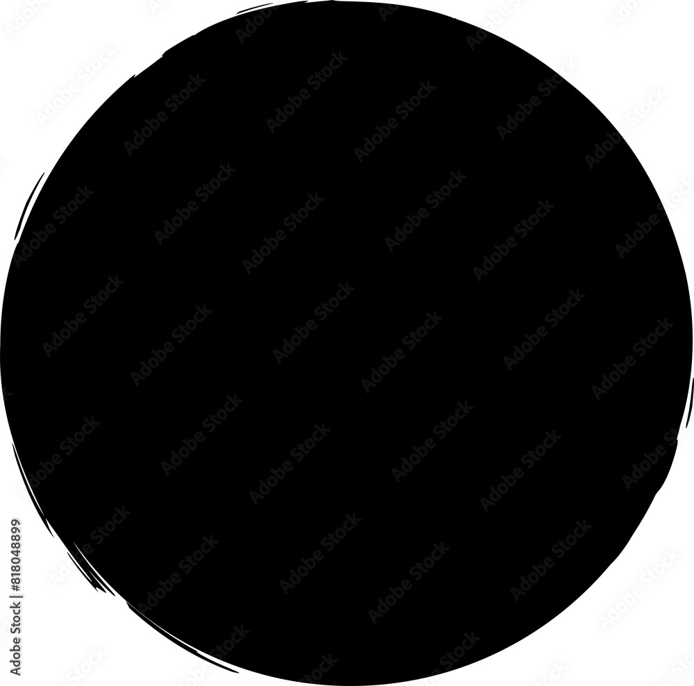 Circle ink brush stroke, round shape Circle ink brush stroke, round shape