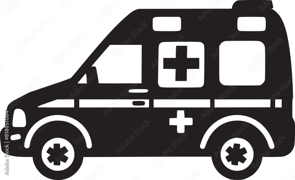 Ambulance icon on white background Ambulance icon on white background