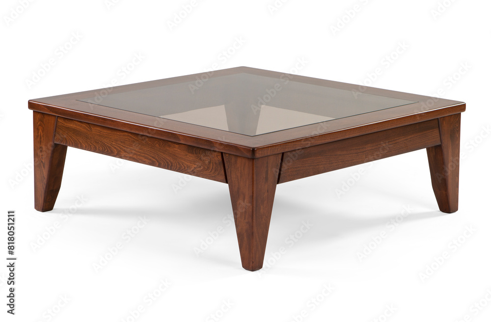 coffee table isolated white background . wooden coffee table isolated white background . wooden