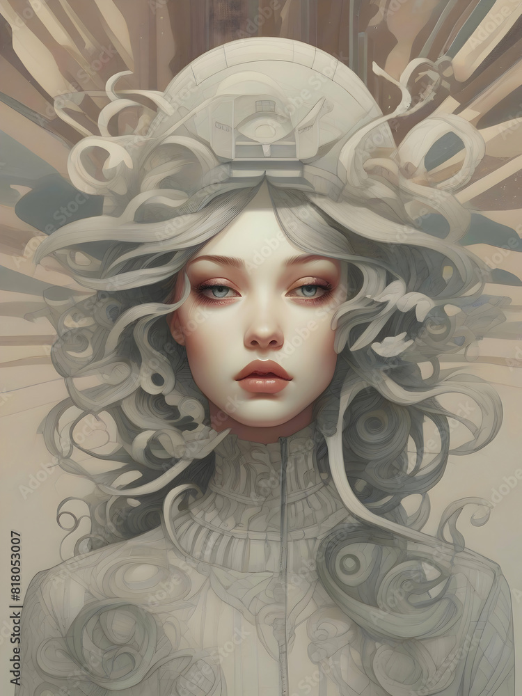 Girl Portrait Surreal Illustration Art Girl Portrait Surreal Illustration Art