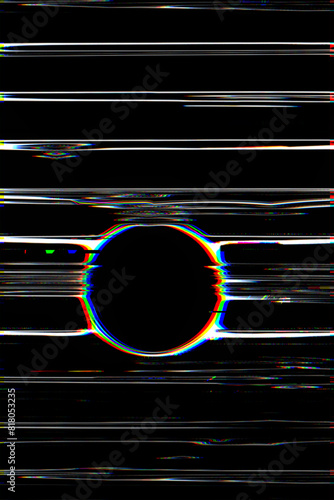 A grungy metal grid abstract design with glitches and chromatic aberation