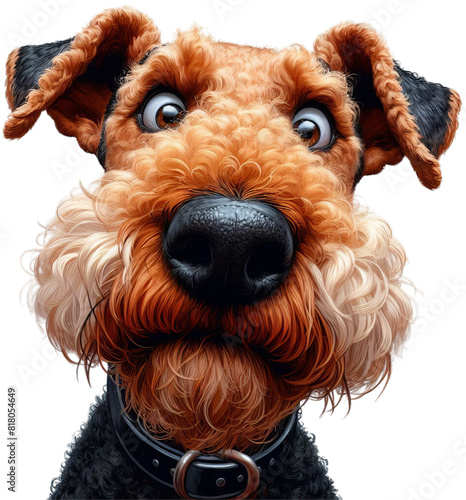 Amusing Airedale Antics: Witty and Playful Terrier Comedy photo