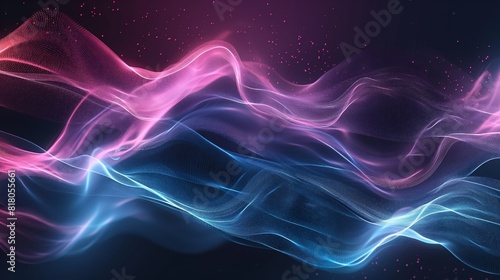 Abstract background featuring artificial neural networks, cyber quantum computing, digital waves, dynamic network systems, and electronic global intelligence