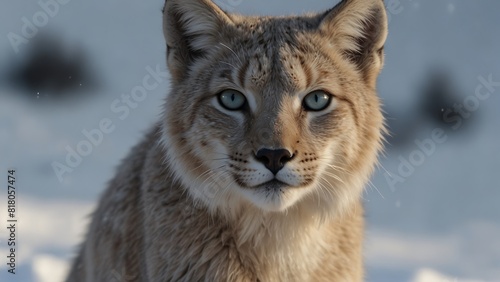 The Lynx Cat in the Snow