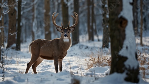 Elk in Winter Landscapes