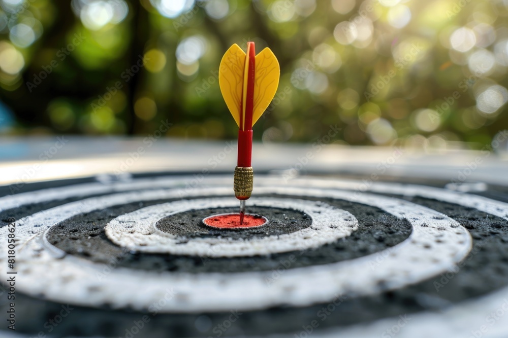 Business Goals Success. Sharpened Arrow Concept for Achieving Objectives Business Goals Success. Sharpened Arrow Concept for Achieving Objectives