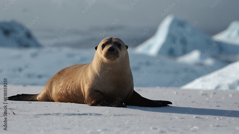 Naklejka premium island sea lion