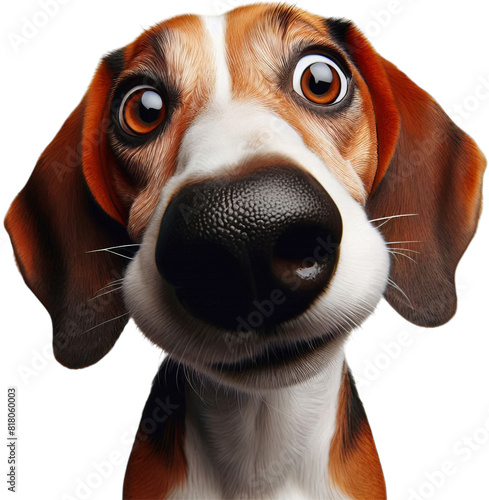 Foxhound Funster: Mischievous and Playful Canine Art photo