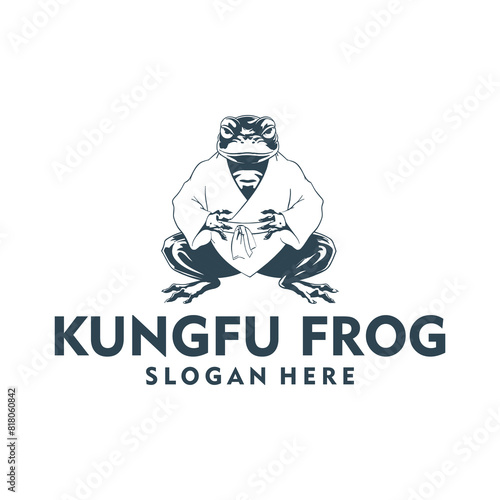 Free Download Kungfu frog logo vector illustration - GFXLoad