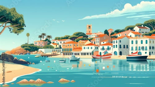 Illustration of Cascais, Portugal