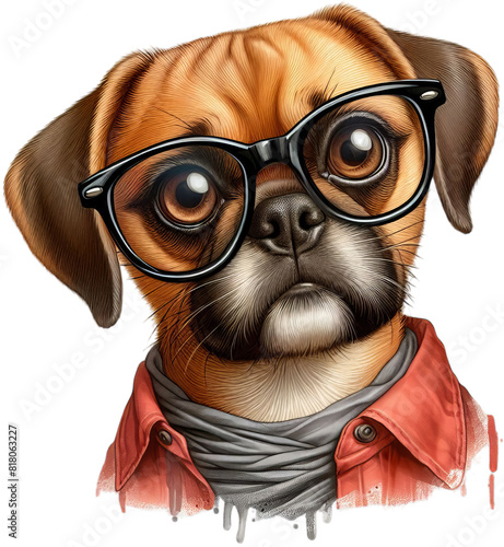 Playful Pug Bringing Joy: Adorable and Endearing Dog Art