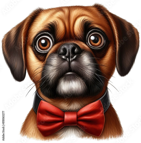 Playful Pug Bringing Joy: Adorable and Endearing Dog Art