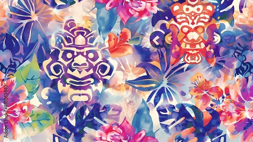 prase aloyoga99 Design a watercolor pattern that combines Mayan cac1c328 2cdf 48fc 8cc2 c8f5a1993e8d 4 © abangaboy