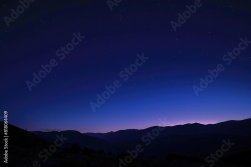 Dusk Night Sky. Dark Blue Gradient Night Sky Background with Soft Lights