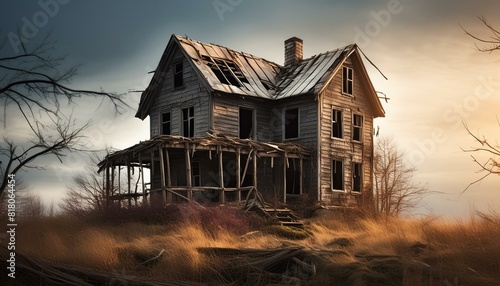 Desolate Abandoned House in the Middle of Nowhere