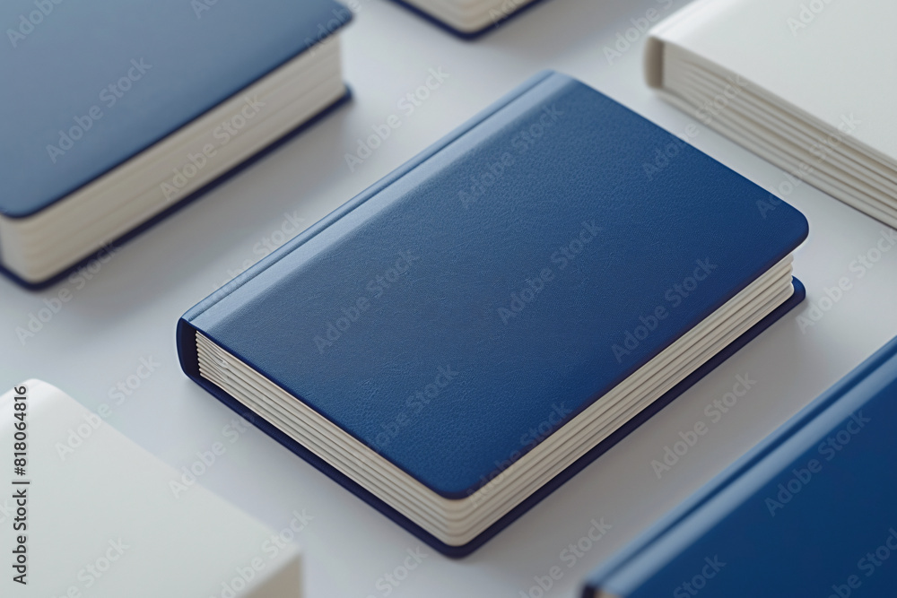 a group of blue books a group of blue books