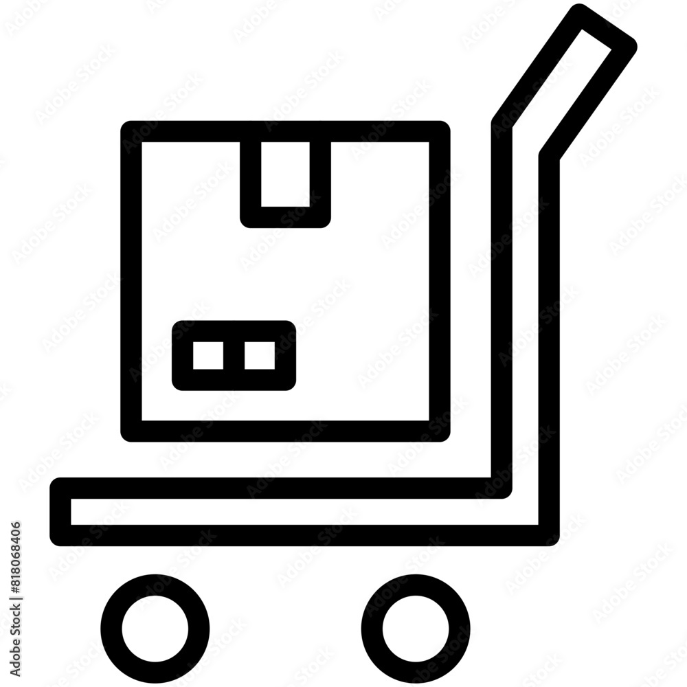 package cart line icon package cart line icon