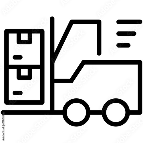 forklift line icon