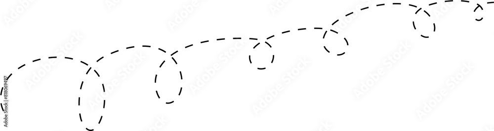 Spiral and swirl dashed line icon. Design decoration Spiral and swirl dashed line icon. Design decoration
