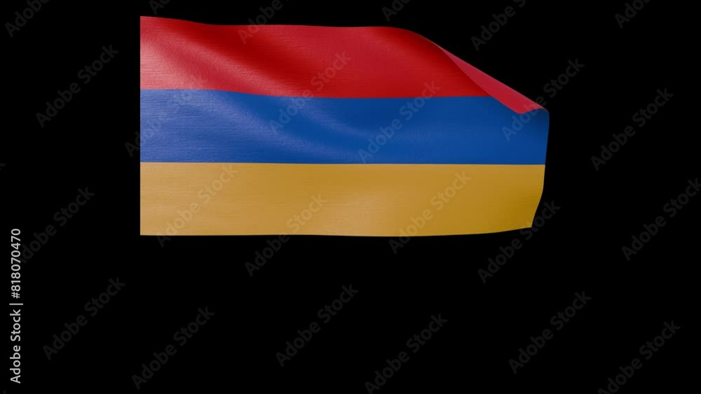 armenian flag 4k 3d render of a waving nation armenia banner fluttering ...
