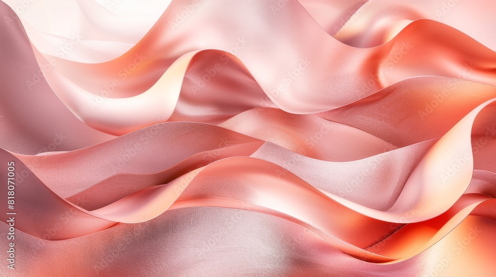 A pink and gold ribbon with a shiny, glittery texture A pink and gold ribbon with a shiny, glittery texture