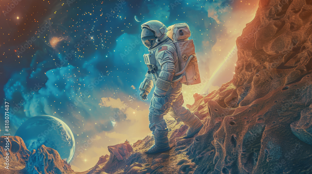 Explore Beyond: Astronaut Discovering New Life Forms on an Alien Planet Explore Beyond: Astronaut Discovering New Life Forms on an Alien Planet
