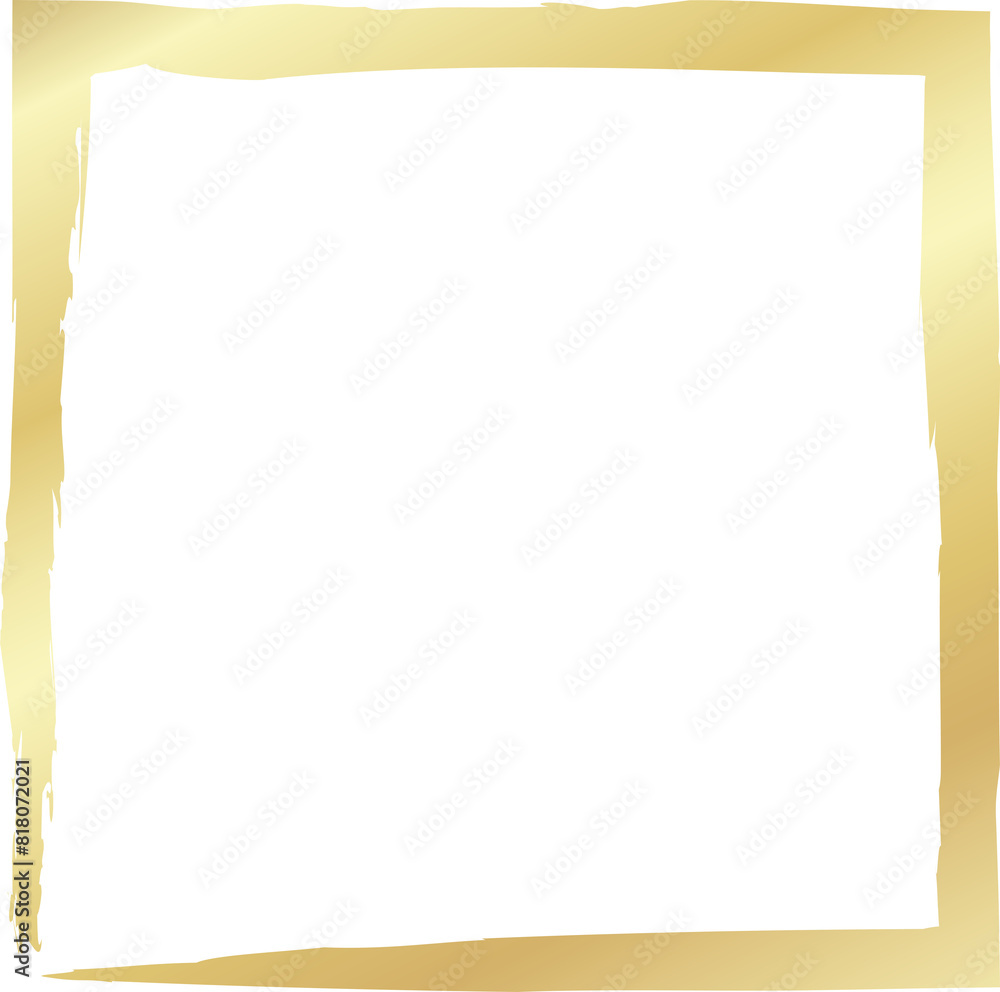 Gold square frames brush. Design elements Gold square frames brush. Design elements