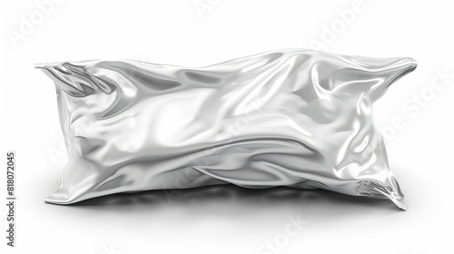 hyperrealistic plastic foil bag with highly detailed texture isolated on white background png illustration