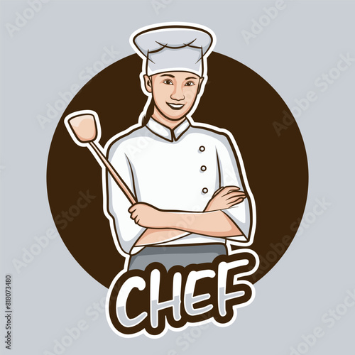 Master Chef Vector Illustration logo