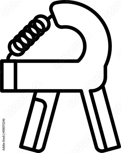 Hand grip icon outline vector