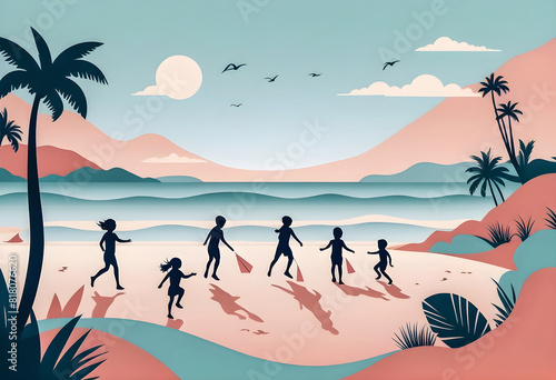 people on the beach