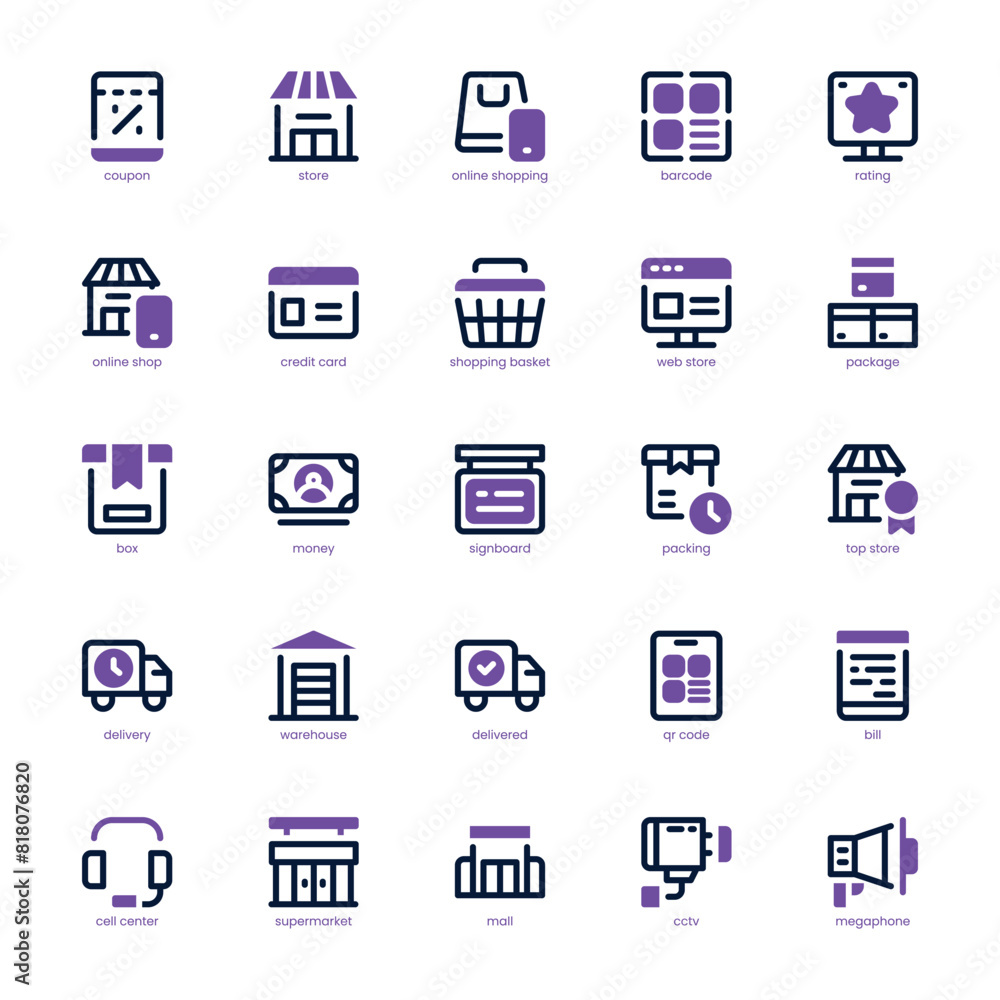 Shopping and Store icon pack for your website, mobile, presentation, and logo design. Shopping and Store icon dual tone design. Vector graphics illustration and editable stroke. Shopping and Store icon pack for your website, mobile, presentation, and logo design. Shopping and Store icon dual tone design. Vector graphics illustration and editable stroke.