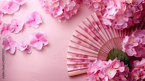 Cool wallpaper of hydrangea and summer fan