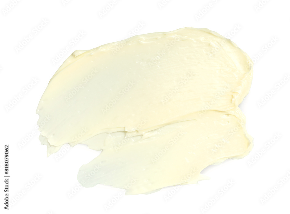 Tasty butter on white background, top view Tasty butter on white background, top view