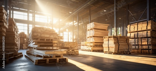 A warehouse brimming with pallets and crates