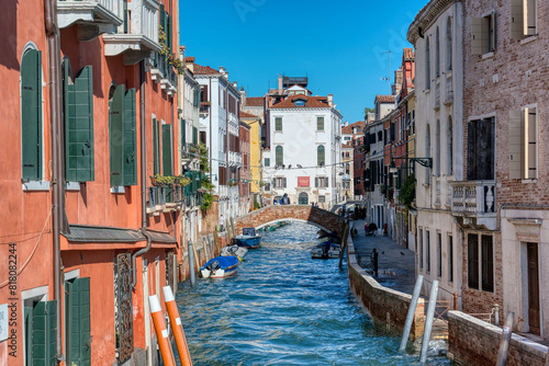 Scenic view of old buildings on water in Venice, Italy